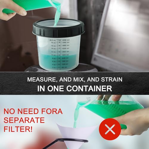 10pcs Disposable Paint Mixing Cup 20 Ounce (600ml) Kit,Paint Sprayer Cups