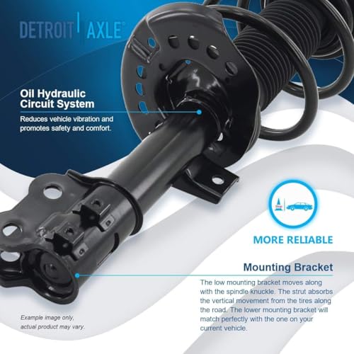 Detroit Axle - Front Steering Knuckles & Wheel Hub Bearings + Struts w/Coil - size: 4QU47753/ Big strut kit