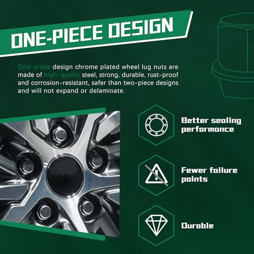 20PCS M12x1.5 Lug Nuts,One-Piece Wheel Nuts for Toyota Camry Corolla RAV4 Tacoma Highlander Sienna Avalon Prius,Lexus RX350 RX450H ES250 ES300H ES350 RX330 and More #611-211 90084-94001 - size: M12x1.5