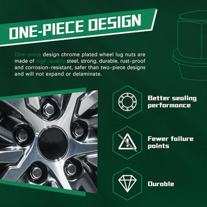 20PCS M12x1.5 Lug Nuts,One-Piece Wheel Nuts for Toyota Camry Corolla RAV4 Tacoma Highlander Sienna Avalon Prius,Lexus RX350 RX450H ES250 ES300H ES350 RX330 and More #611-211 90084-94001 - size: M12x1.5