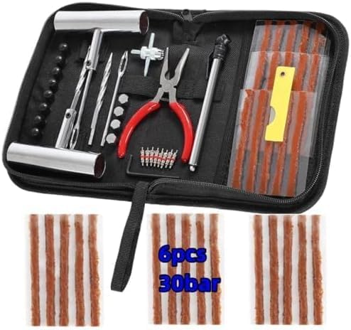 61Pcs Tire Repair Kit, Wheels Quick Seal, Universal Tire Repair Tools for Tire Repair for Car Truck Tractor Trailer Motorcycle - size: 61pcs