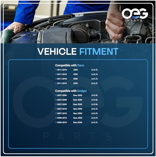 OEG Parts New Starter Compatible with Dodge Trucks Ram 2500 3500 4000 4500 5500 Diesel 5.9L 6.7L 2007-2018 4934925, 68002981AA, 68049020AA, 4934925, 4280003330, 428000-3331, 4280006110, SND0622