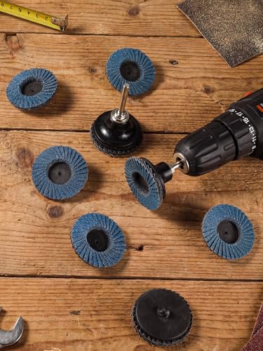 WILLBOND 92 92Pcs Sanding Discs Set with Quick Lock, Blue - color: Blue