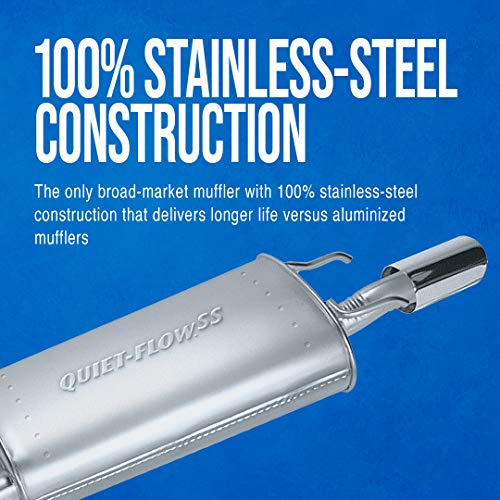 Walker Quiet-Flow SS 53678 Direct Fit Exhaust Muffler Assembly 2" Inlet (OD) 2" Outlet (OD) for Honda Accord