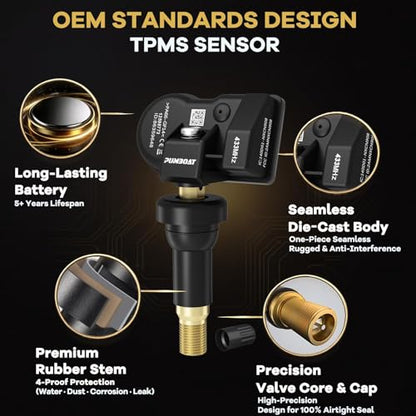 TPMS(Tire Pressure Sensor) FIT Silverado/Traverse/Malibu/Camaro 4pcs 433MHz
