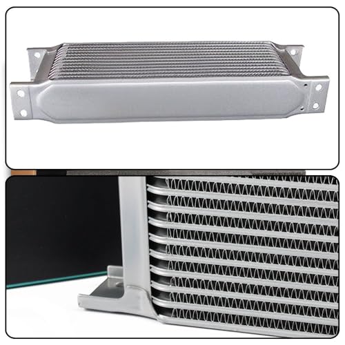 G-PLUS 28 Row AN10-10AN Universal Racing Engine Transmission Oil Cooler Radiator Oil Cooler Condenser Aluminum - color: Silver, size: 28 Row AN10