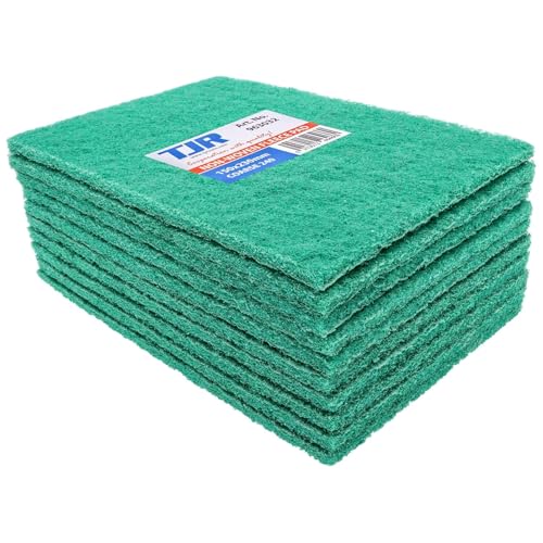 TJR® Scuff Pads 10-Pack – Non-Woven Fleece Buffing Pads for Automotive, Autobody – Multipurpose 6 x 9 Inch Scouring Pad – Tear Resistant Wet and Dry Use Sanding Pads (Coarse P240) - style: Coarse P240