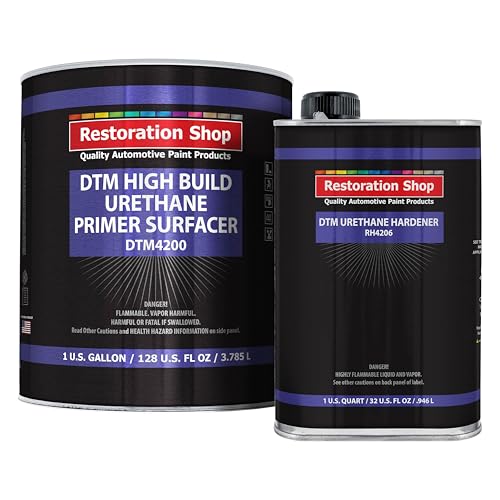 Restoration Shop 1.25 Gallon 2K High Build Primer Automotive Paint Kit - color: Gray, size: 128 Fl Oz (Pack of 1)