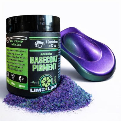 LiME LiNE Color Changing Basecoat Maker Pigment Powder, Automotive Grade Basecoat (Chameleon - Purple/Red/Green) - color: Chameleon - Purple/Red/Green