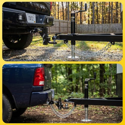5000lbs A-Frame Trailer Jack,30" Lift 20-24V Cordless Drill Compatible with Adjustable Drop Leg for Utility, Yacht, and Camper Trailers