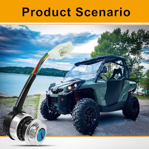 5 Wire 5 Pin Ignition Key Switch, Compatible with 50cc 70cc 90cc 110cc 125cc 150cc 200cc 250cc Go Kart Dune Buggy ATV 4 Wheeler Quad, Equipped with Dust-Proof/Waterproof Cover