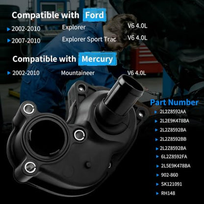 Thermostat Housing for Explorer & Mountaineer 02-10 Sport Trac 902-860 4.0L