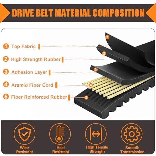 Podoy 203589/5959 Go Kart Drive Belt for 30 Series Go Kart 5-7 HP Engines