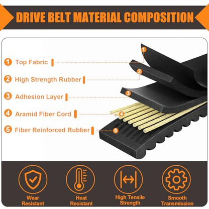 Podoy 203589/5959 Go Kart Drive Belt for 30 Series Go Kart 5-7 HP Engines