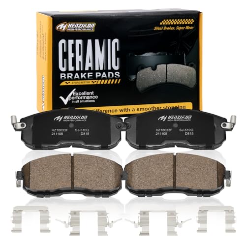 Ceramic Front Brake Pads Set Compatible with Nissan Altima/Cube/Juke/Sentra/Maxima/Versa/ 350Z,For INFINITI G35/ I35/ I30,For 2009-2014 Suzuki SX4/2012 SX4 Crossover (D815) - color: HZ815