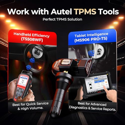 Autel TPMS Sensors Set of 4: Universal Programmable Tire Pressure Sensors