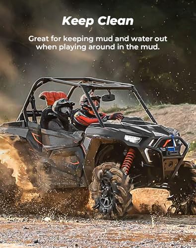 KEMIMOTO UTV Fender Flares 4PCS, Extended Mud Flap Guards Compatible with Polaris RZR S 900/S 1000/RZR 4 900 (2015-2020), Complete Front and Rear Set