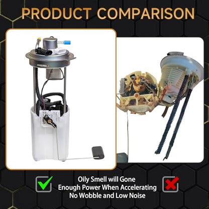 Electric Fuel Pump Replacement for 2004-2007 Chevy Silverado 1500/2500 & GMC Sierra 1500/2500 4.3L 5.3L 6.0L 8.1L V6 V8, OE# E3609M FG0340 with Sensor & Seal Ring - color: E3609M