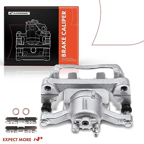 A-Premium Rear Right Passenger Disc Brake Caliper with Bracket - style: Rear Passenger Side