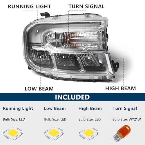 Headlight Assembly for Ford Maverick w/LED DRL 2022 2023 2024 RH - color: Right