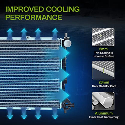 AUTOSAVER88 Radiator Compatible with 1997-2004 Ford Mustang - style: 97-04 Ford Mustang