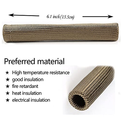 Titanium Spark Plug Wire Boots Thermal Protection Insulator Sleeve, 2500 Degree Heat shield Cover Wrap 6 inch for Car Truck 8PCS - color: Titanium