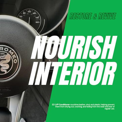3D Leather, Vinyl & Plastic Conditioner | Restores, Conditions & Protects Car Interiors | Non-Greasy UV Protection for Seats, Steering Wheels, & Trim |16 oz - size: 16 Fl Oz (Pack of 1)