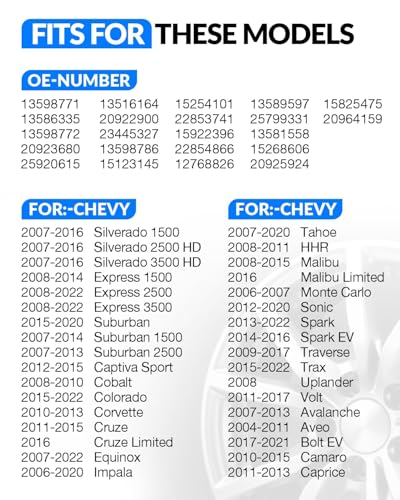 YZHIDAINF Pre-Programed TPMS Sensor for:-Chevy Impala 2006-2020 Malibu