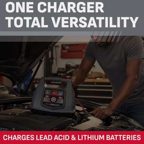 Schumacher Electric 6A Car Battery Charger & Maintainer, 6V/12V – SC1281 - size: 6/12V Automatic Charger 30/100A Starter, style: 5-in-1 with Engine Start