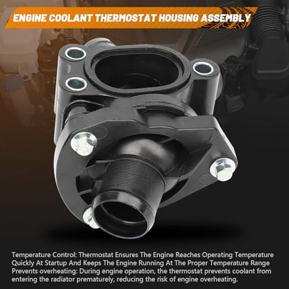 BRTEC 31319606 Engine Coolant Thermostat Housing for Volvo C30 S40 - color: 31319606