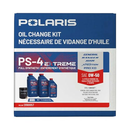 Polaris PS4 Oil Change Kit, for RANGER, GENERAL & RZR Models - 2890057