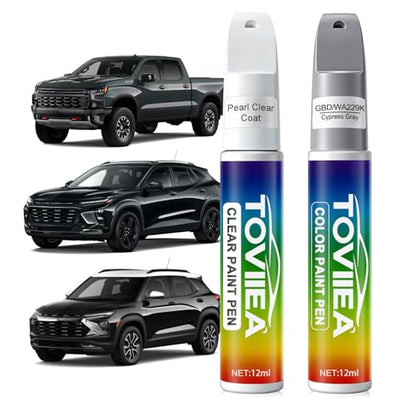 Cypress Gray(GBD/WA229K) Touch Up Paint for Chevrolet - color: (GBD/WA229K)Cypress Gray for 2026 Silverado/2025 Silverado/2026 Trax/2026 Trailblazer/2026 Tahoe/2025 Tahoe/2026 Suburban/2025 Suburban