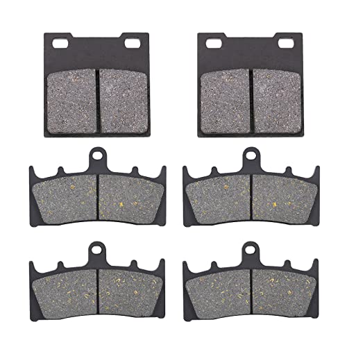 AHL Front and Rear Brake Pads Set for Suzuki GSX1300 R Hayabusa 1999-2007 GSF1200 SK/K Bandit 2001-2005 GSXR750 W/T/V/X 1996-1999 /GSXR 600 1997-2003/TL1000S 1997-2001 (Semi-metallic) - size: Semi-metallic