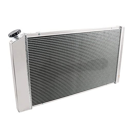 ECMRAD 3 Row Core Radiator Shroud Fans Relay Combo for Chevy Pontiac GTO Chevelle El Camino 1968 69 70 1971 1972 All Aluminum