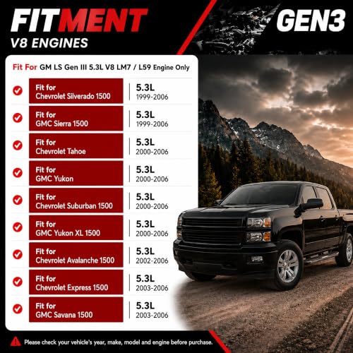 GEN3 5.3L NON AFM Stage 2 Camshaft w/Valve Lifters & Head Gasket 1999-2007 - color: QH-DTB-GM5300-stage2-001