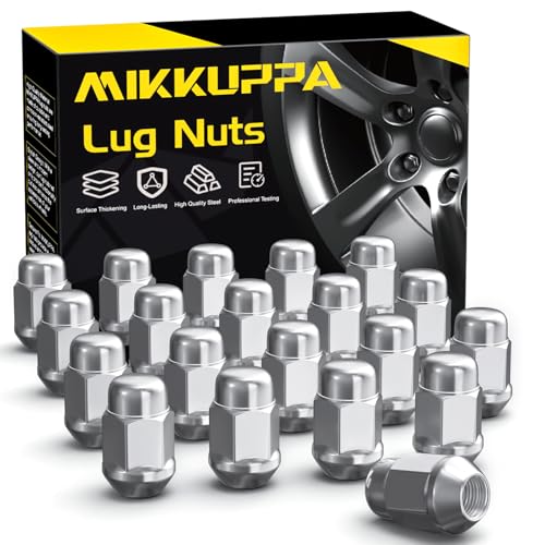 MIKKUPPA 1/2-20 Lug Nuts, Chrome 20PCS Triple Layered Finish Closed End Nut - color: Chrome, size: M12x1.25