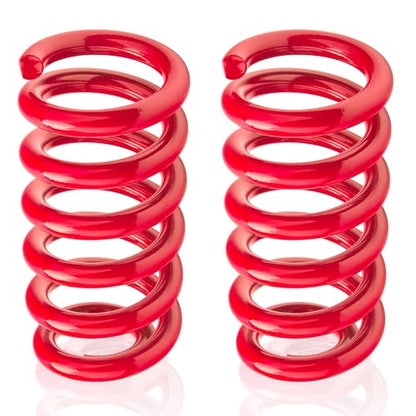 3” Heavy Duty Front Coil Spring Lowering Kit for Chevy Silverado/GMC Sierra 1500 1999-2007 (V8 Only) Drop Coils Kit, Red - color: red, size: 1999-2006 Silverado/Sierra 1500 3''Drop