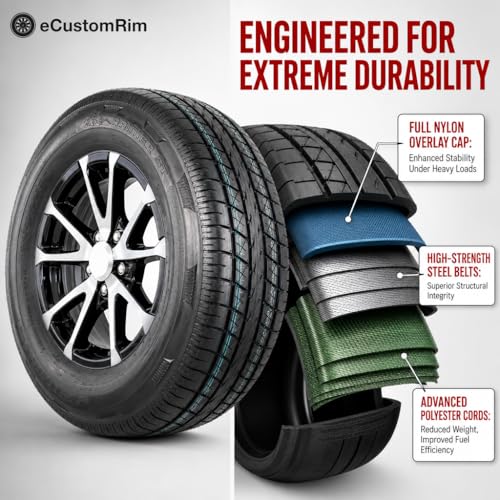 eCustomrim 2-Pack Trailer Tire Rim Assembly 4.80-12 480-12 Load C 5 Lug