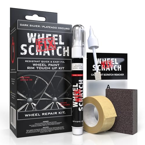 Wheel Scratch Fix® Dark Silver Rim Touch Up Paint Wheel Scratch Repair Kit - color: Silver - Dark - Kit