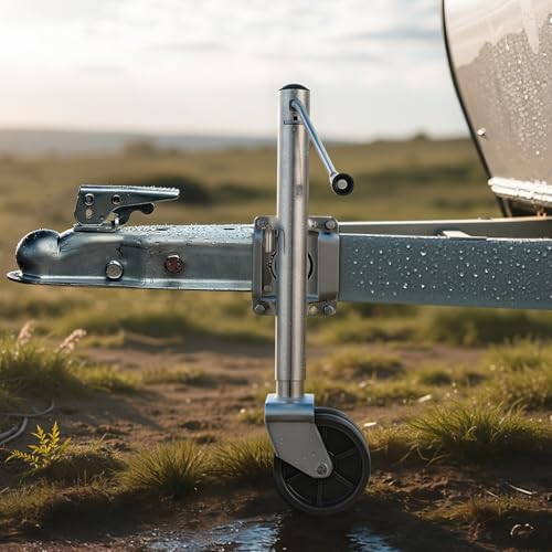 VEVOR Trailer Jack with Wheel, 2000 lbs Load Capacity, Heavy Duty Swivel Boat Trailer Jack with PP Dual Wheel & Ergonomic Handle, 15-27 Inch Lift Range, Fit for RVs, Boats and Utility Trailers - size: 2000lbs Upgraded (15-27 Inch Lift Range)