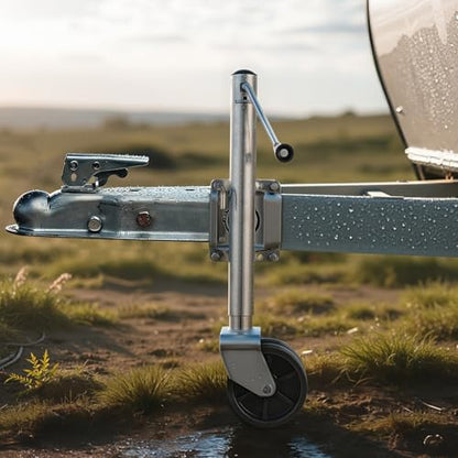 VEVOR Trailer Jack with Wheel, 2000 lbs Load Capacity, Heavy Duty Swivel Boat Trailer Jack with PP Dual Wheel & Ergonomic Handle, 15-27 Inch Lift Range, Fit for RVs, Boats and Utility Trailers - size: 2000lbs Upgraded (15-27 Inch Lift Range)
