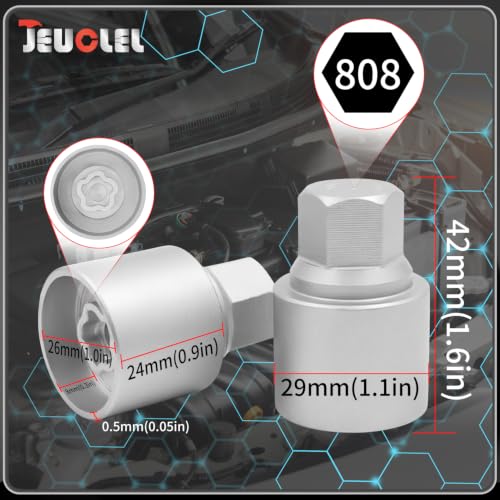 808 Wheel Locking Nut Key for Jeep, ID 29mm Lug Removal Tool - size: 808