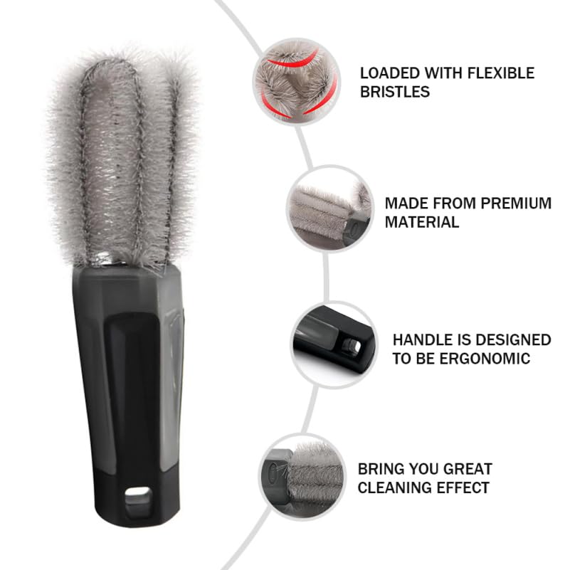 IMIKEYA Car Lug Nut Brush Auto Detail for Wheels and Tires Sturdy Sponge Brush for Lug Nut and Rim Detailing Essential Automotive Cleaning Accessory - size: Medium