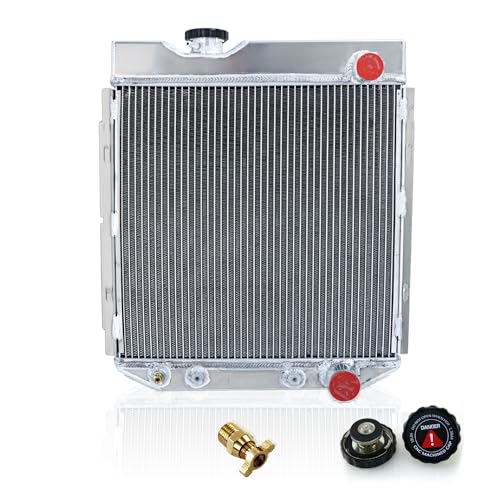 4 Row Radiator For Ford Mustang 1964-1966 Falcon Comet 1960-1965 - size: 4 Row Radiator+CNC 1.3Bar Cap