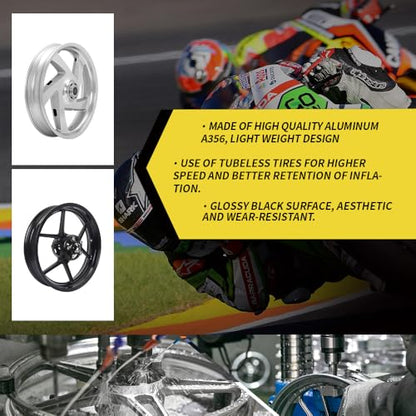 17" x 5.5" Black Rear Wheel Rim fit for Kawasaki Z900 2017-2024 - color: Black, size: Z 900 2017-2024