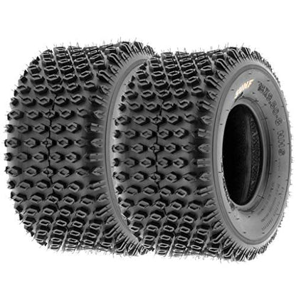 Set of 2 SunF A012 XC Sport-Racing ATV/UTV Off-Road Tires 18x9.5-8, 6PR, Knobby Tread - size: 18x9.5-8