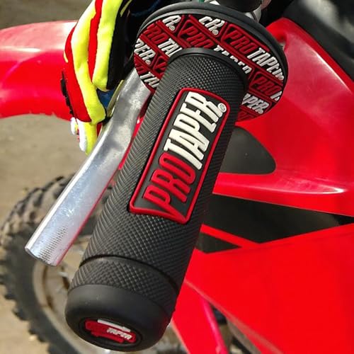 7/8" Motorcross Handle Grips Dirt Bike 22mm 24mm Truster Grips Motorcycle Ergonomic Bar End Non Slip Grip Gel Gep Scooter Cruiser Racing Mountain (Black