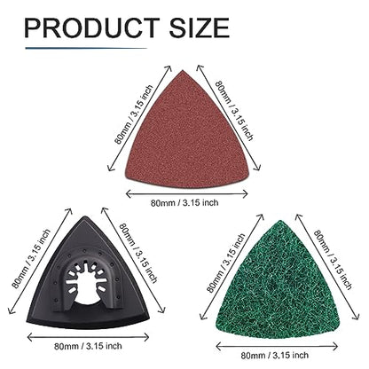 133 Pcs Oscillating Tool Sanding Pads Kit