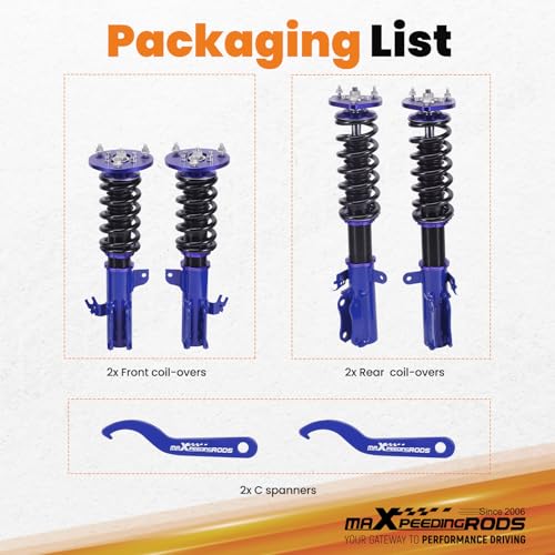 maXpeedingrods Coilovers for Toyota Camry 1992-2001, Avalon 1995-2003 - color: Blue