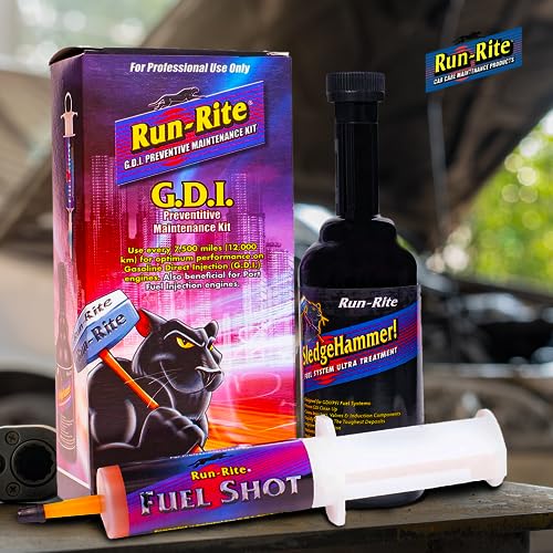 G.D.I Preventive Maintenance Fuel System Cleaner for Gasoline Engines - Heavy Duty Fuel Additive - Gas, Valves, Fuel Injector and Carbon Deposit Cleaner - Enhances Engine Performance 2 Kits